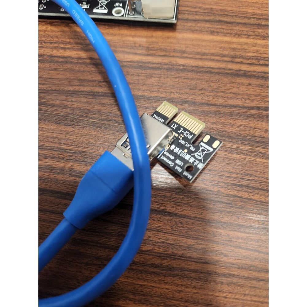 NEW Ubit PCI-E Riser Adapter Card + USB‎ 3.0 Cable -- crypto mining - Picture 2 of 8